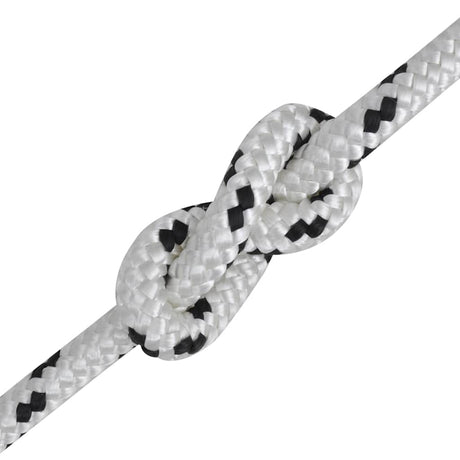Vidaxl -Bootseil geflochten 8 mm 500 m Polyesterweiß