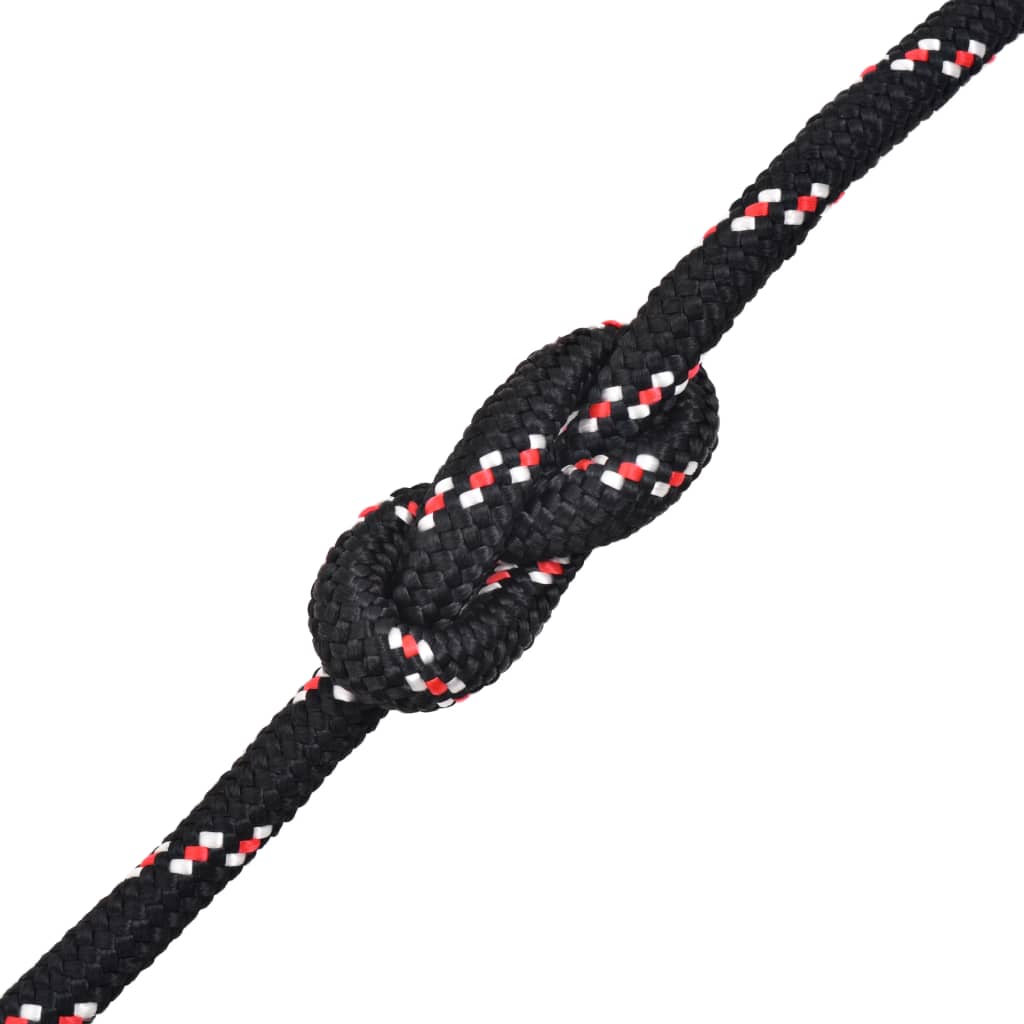 VidaXL Bootsseil 16 mm 50 m Polypropylen schwarz