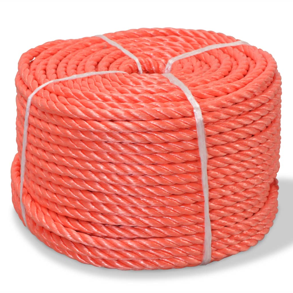 VidaXL Seil gedreht 10 mm 500 m Polypropylen Orange