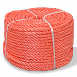 VidaXL Seil gedreht 16 mm 100 m Polypropylen Orange