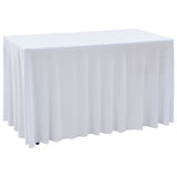 Vidaxl 2 St Table Covers Stretch s sukní 120x60,5x74 cm bílá