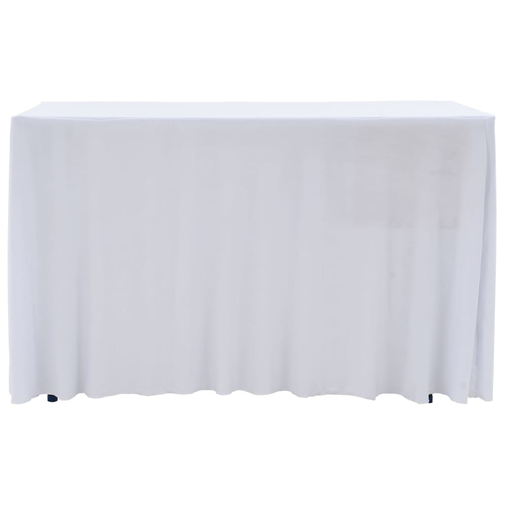 Vidaxl 2 St Table Covers Stretch s sukní 120x60,5x74 cm bílá