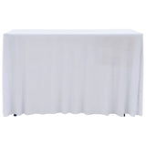 Vidaxl 2 St Table Covers Stretch s sukní 120x60,5x74 cm bílá