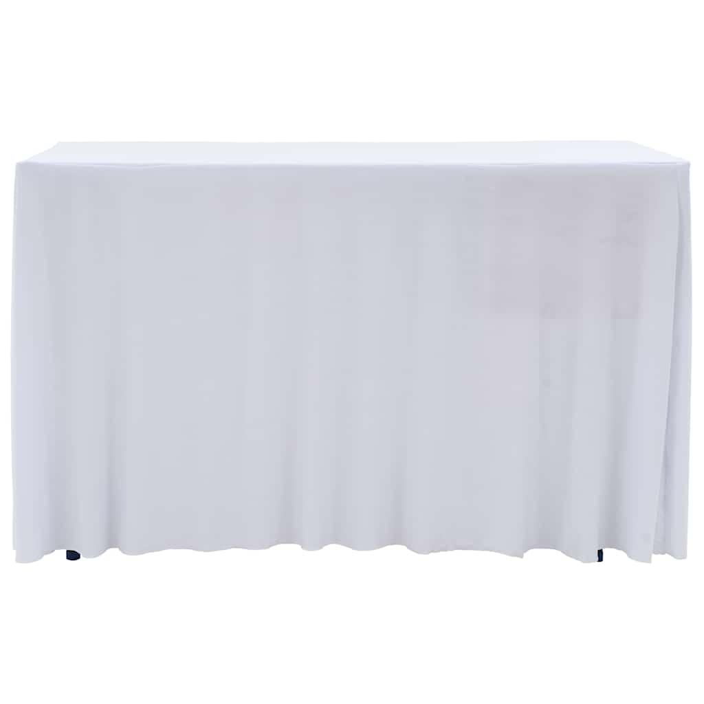 VIDAXL 2 ST -Tischabdeckungen Dehnen mit Rock 120x60.5x74 cm Weiß
