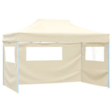 Vidaxl -Faltzelt mit 3 Wänden 3x4,5 m Creme