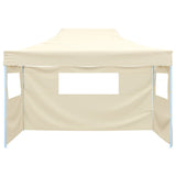 Vidaxl -Faltzelt mit 3 Wänden 3x4,5 m Creme