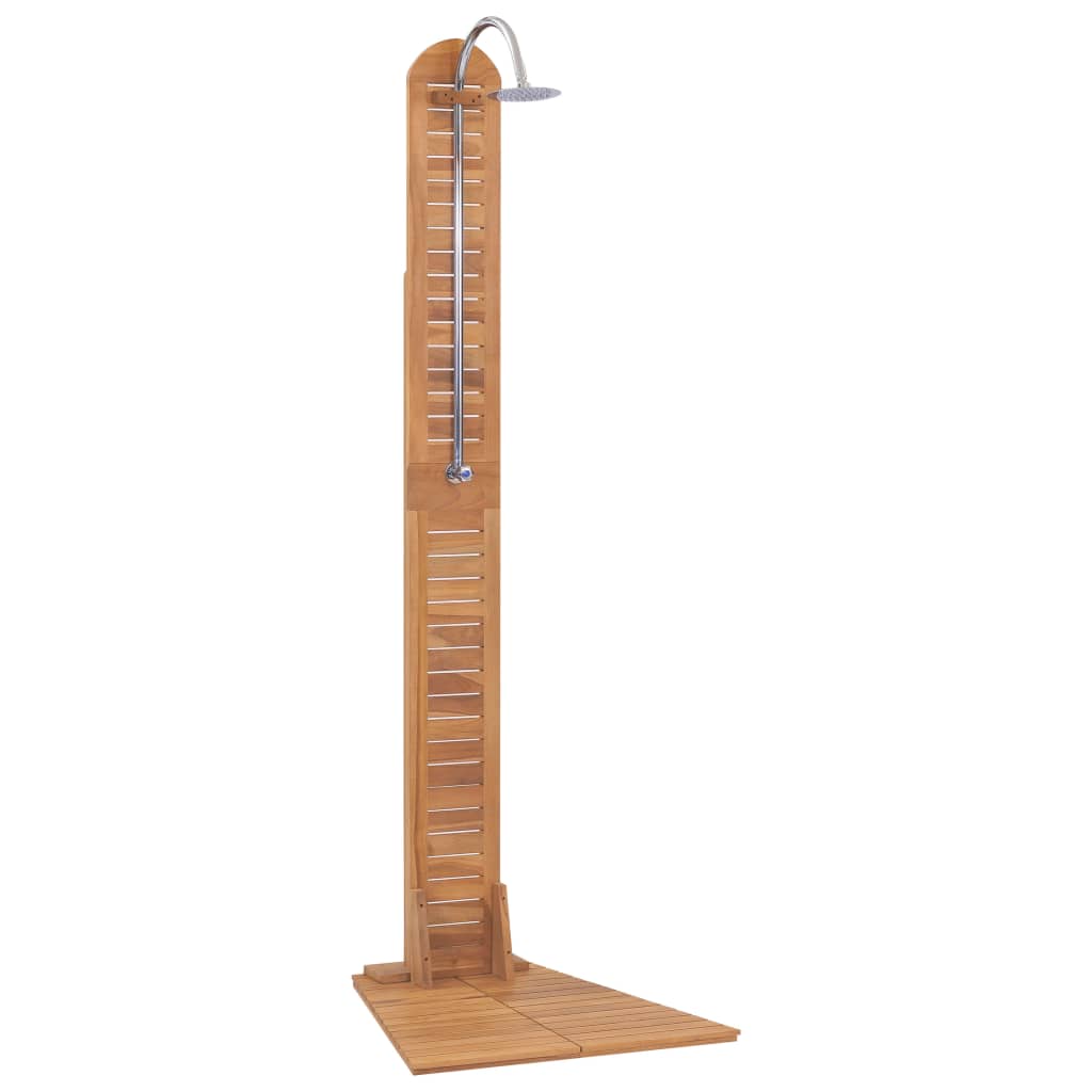 Vidaxl outdoor shower 70x75x204 cm solid teak wood