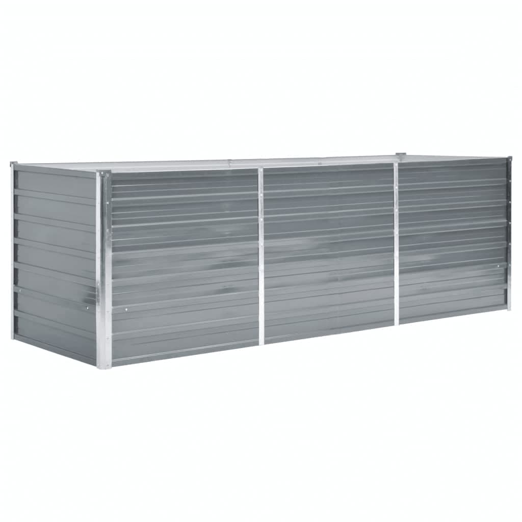 De Vidaxl Planz huet 240x80x77 cm galvaniséiert Stol Grey