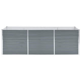 Vidaxl -Pflanzer erhöht 240 x 80 x 77 cm verzinkter Stahlgrau
