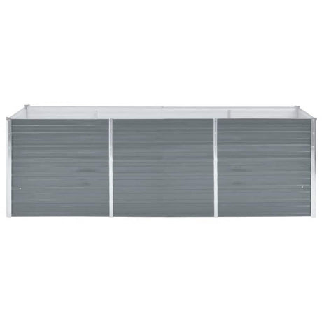 Vidaxl -Pflanzer erhöht 240 x 80 x 77 cm verzinkter Stahlgrau