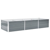 Vidaxl Planter agefouert 240x80x45 cm galvaniséiert Stol Grey