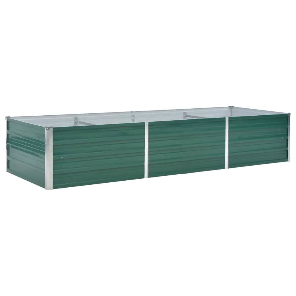 Vidaxl Planter agefouert 240x80x45 cm galvaniséiert Stahl gréng