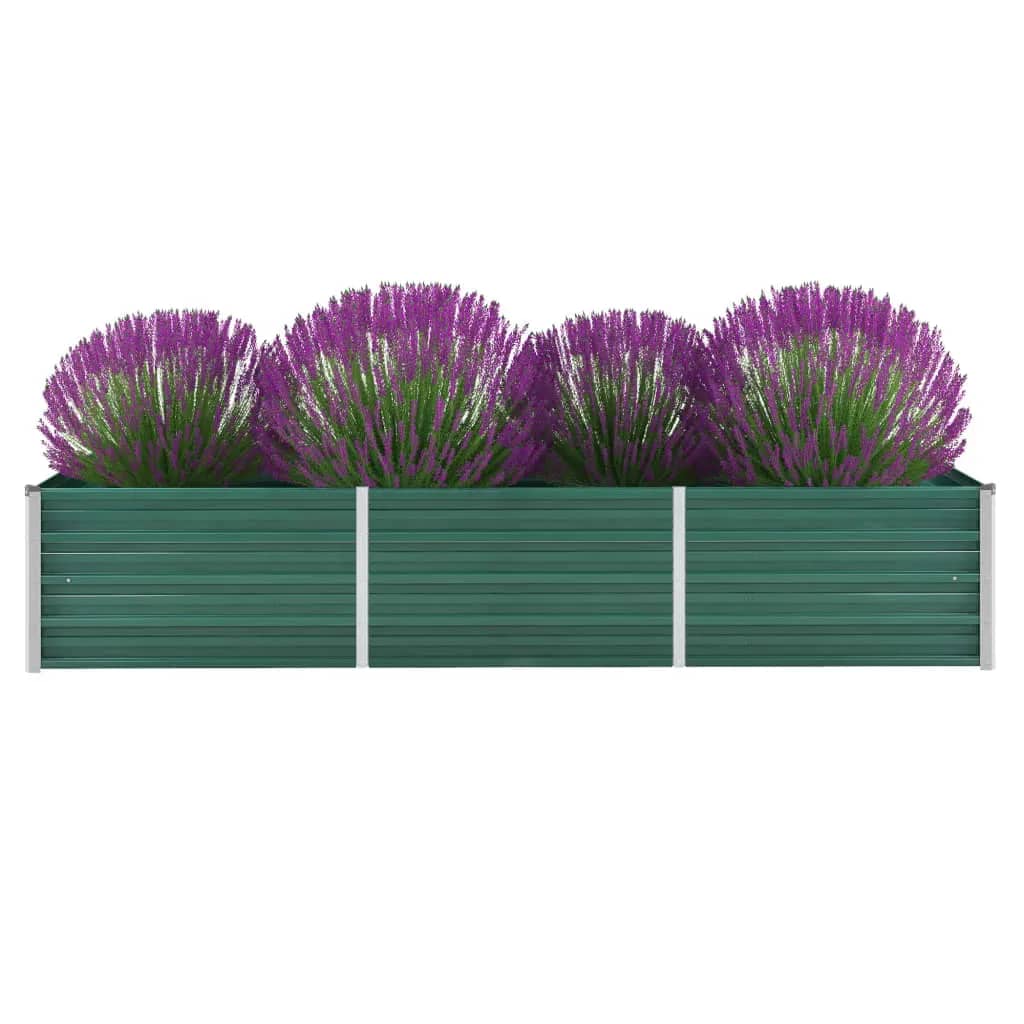 Vidaxl Planter agefouert 240x80x45 cm galvaniséiert Stahl gréng