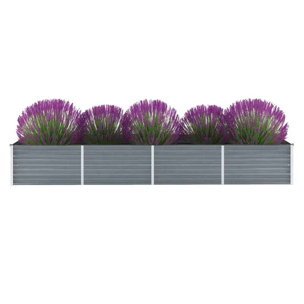 Vidaxl Planter huet 320x8045 cm galvaniséiert Stol Grey