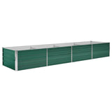 Fioriera vidaxl inserita 320x80x45 cm verde in acciaio zincato