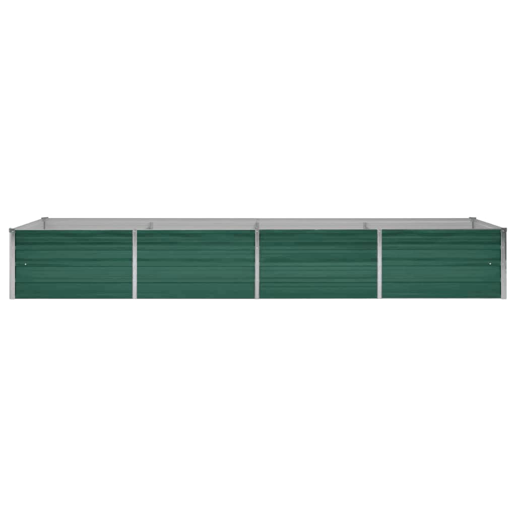 Fioriera vidaxl inserita 320x80x45 cm verde in acciaio zincato