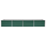 Fioriera vidaxl inserita 320x80x45 cm verde in acciaio zincato