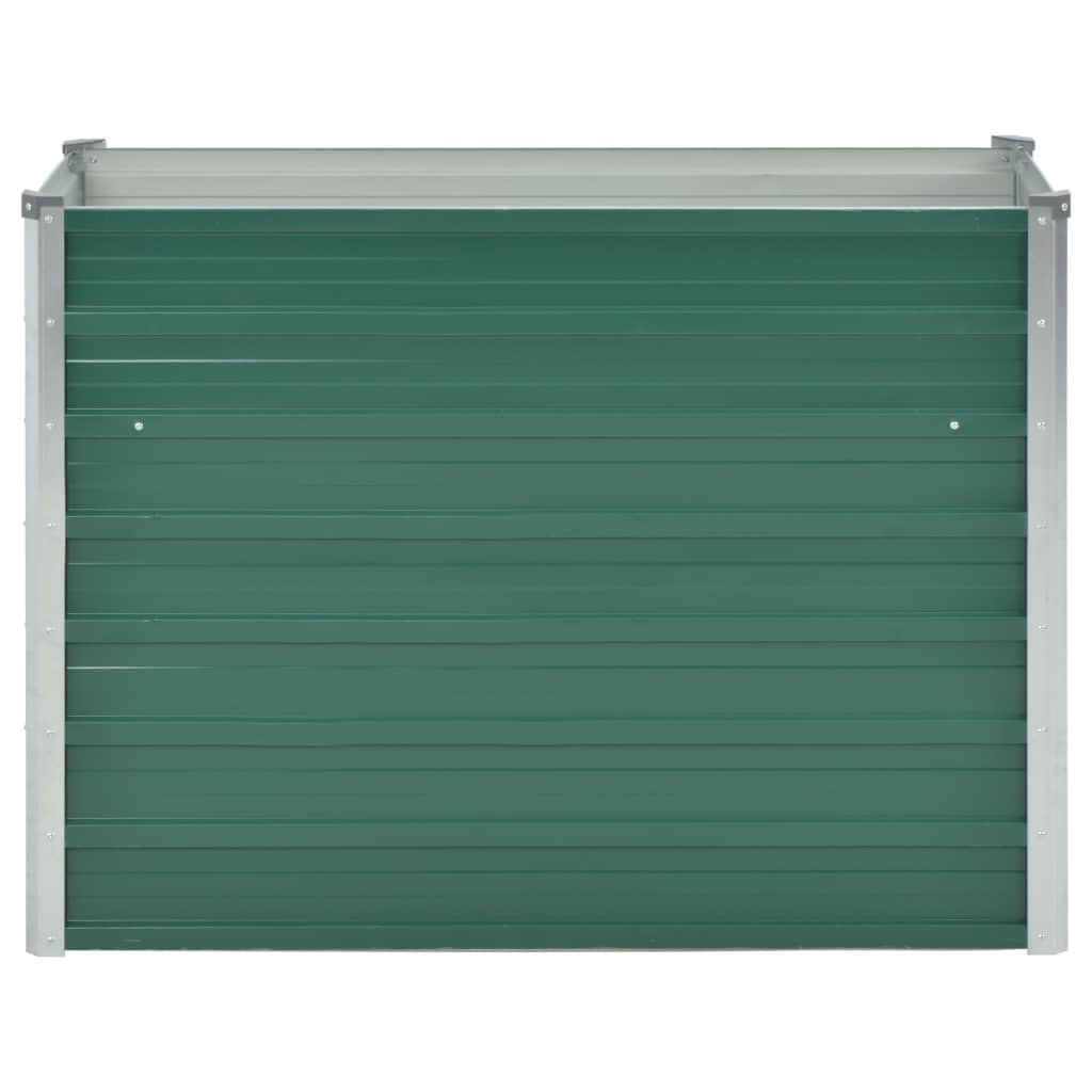 Vidaxl fioriera da 100x40x77 cm verde in acciaio zincato