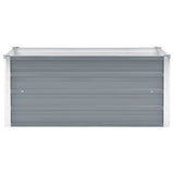 Vidaxl -Pflanzer vermehrte 100x40x45 cm verzinkter Stahlgrau