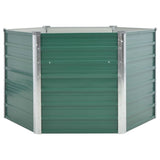 Vidaxl Planter raised 129x129x77 cm Galvanized steel green