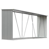 Vidaxl Brennholzschuppen 330x84x152 cm verzinkter Stahl grau
