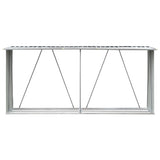 Vidaxl palivové přístřešek 330x84x152 cm galvanizovaná ocel šedá