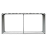 Vidaxl Brennholzschuppen 330x92x153 cm verzinkter Stahl grau