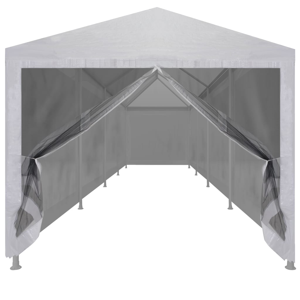 VIDAXL -Partyzelt mit 10 Mesh Seitenwänden 12x3 m