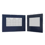 Vidaxl Zeltwände mit Fenster PE Blue 2 PCs