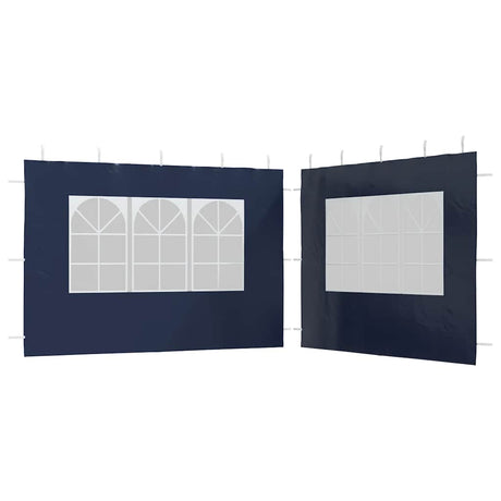 Vidaxl Zeltwände mit Fenster PE Blue 2 PCs