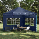 Vidaxl Zeltwände mit Fenster PE Blue 2 PCs