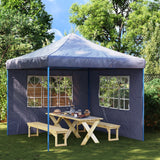 VidaXL tent walls with window PE blue 2 pcs