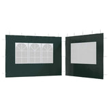 Vidaxl Zeltwände mit Fenster PE Green 2 PCs