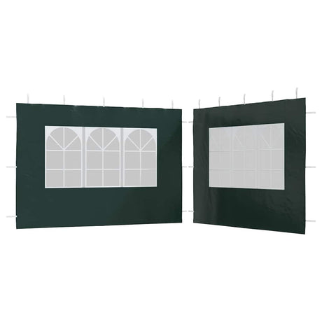 Vidaxl Zeltwände mit Fenster PE Green 2 PCs