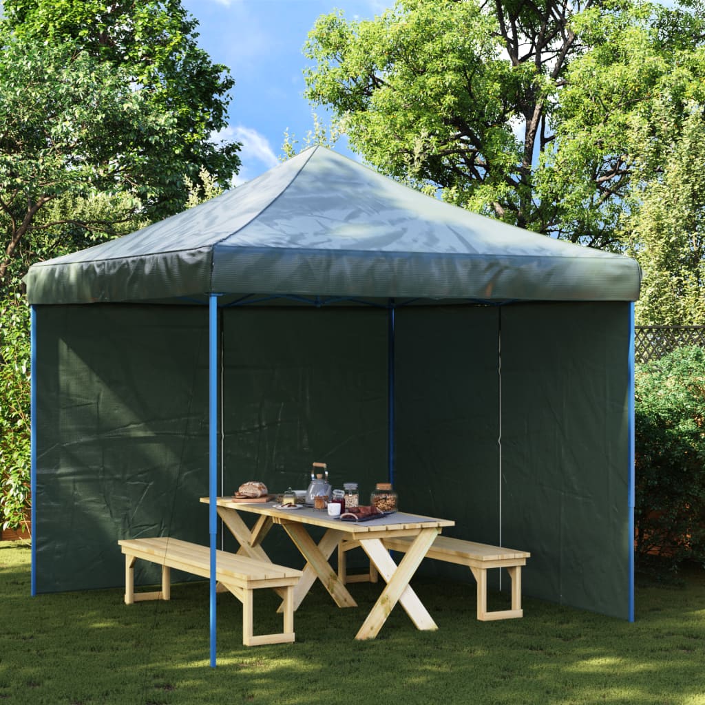 Vidaxl Tent Walls 2 St con cerniera pe verde