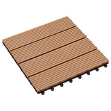 VIDAXL -Terrassenfliesen 30x30 cm 1 m² HKC Teakfarbe 11 STS