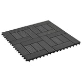 VIDAXL -Terrassenfliesen 30x30 cm 1 m² HKC Schwarz 11 STs