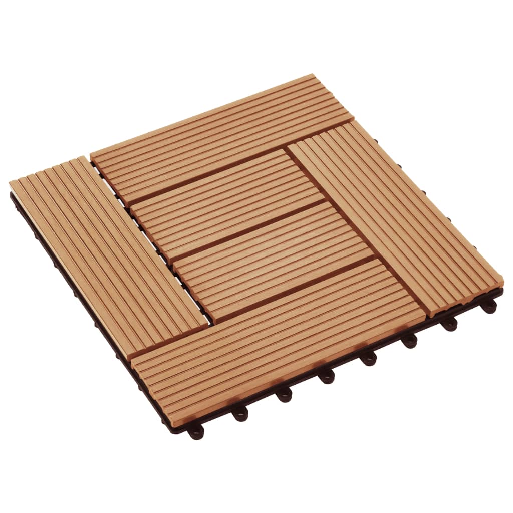 Vidaxl Terrace Tiles 30x30 cm 1 m² Couleur de teck HKC 11 STS