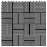 Vidaxl Terrace Tiles 30x30 cm 1 m² HKC šedá 11 ks