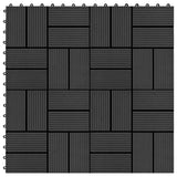 Vidaxl Terrace Tiles 30x30 cm 1 m² HKC Black 11 STS