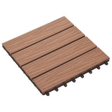 Vidaxl Terrace Płytki głębokie ulga 30x30 cm 1 m² HKC jasnobrązowy 11 STS