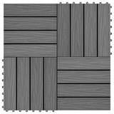 Vidaxl Terrace Tiles Relief profond 30x30 cm 1 m² HKC Gray 11 STS