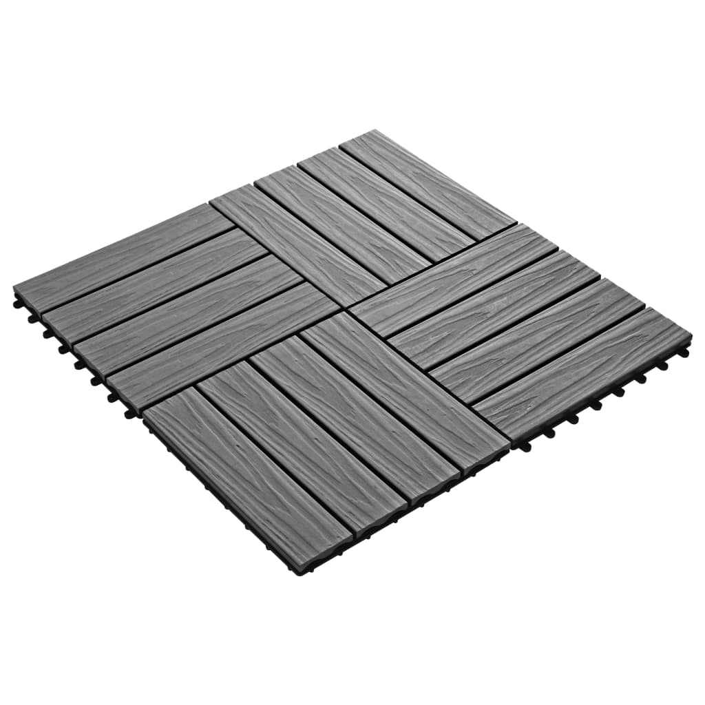 Vidaxl Terrace Tiles Relief profond 30x30 cm 1 m² HKC Gray 11 STS