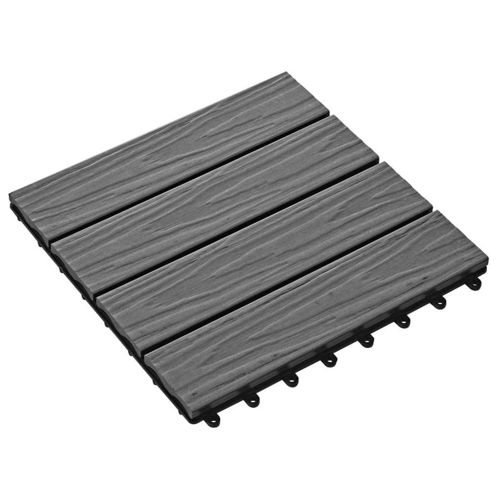 BIDAXL TERRASE TILES DEEP RELIED 30X30 CM 1 M² HKC GRÅ 11 STS