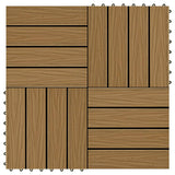 Vidaxl Terrace Tiles Relief profond 30x30 cm 1 m² HKC TEK COLOR 11 STS