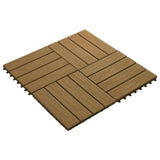 Vidaxl Terrace piastrelle sollievo profondo 30x30 cm 1 m² Colore in teak HKC 11 m