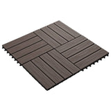 Vidaxl Terrace Płytki głębokie ulga 30x30 cm 1 m² HKC ciemnobrązowy 11 STS