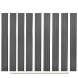 Vidaxl Ersatzzaunbrarten 9 Stcs 170 cm HKC Grau