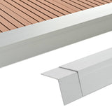 Vidaxl 5 St Terrace Corner Skiring Boards 170 cm aluminiumsølvfarget