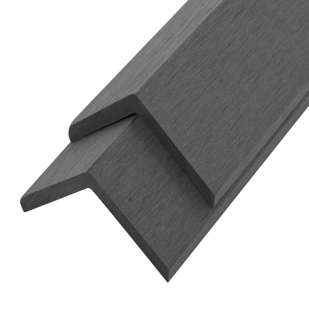 Vidaxl Terrace Corner kjolbrädor 5 st 170 cm HKC Gray